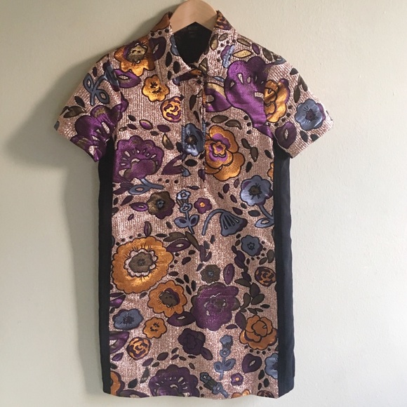 Burberry Lame’ Jacquard Floral Dress - Picture 2 of 5